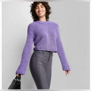 Wild Fable Cream Cropped Sweater